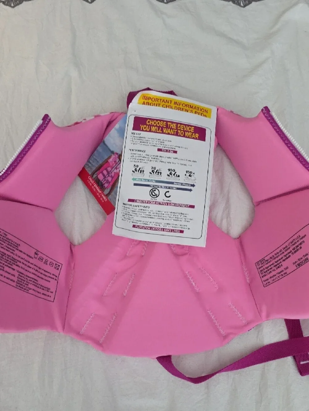 Hyperkate Kids Pink Floral Swim Vest with Secure Buckles